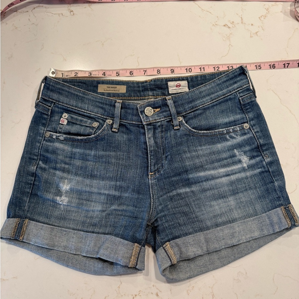 AG Adriano Goldschmied Distressed Denim Shorts